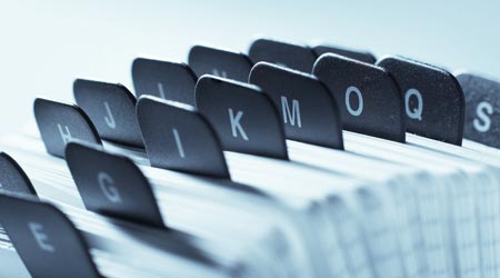 インデックスカードレジスタ